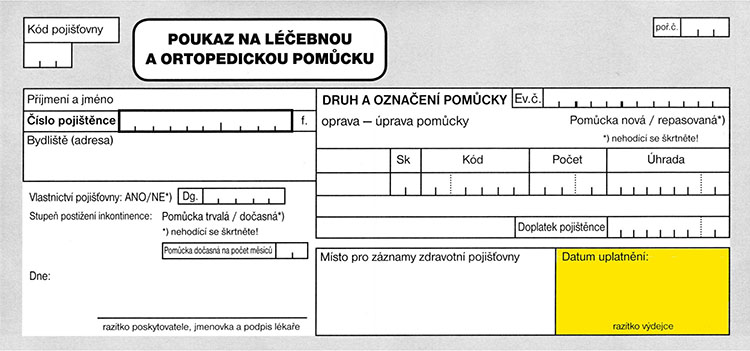 Změna platnosti poukazu na zdravotnické prostředky na 30 dní